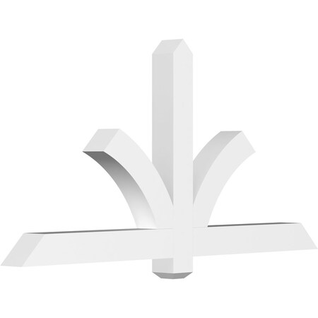 Ekena Millwork Redmond Architectural Grade PVC Gable Bracket, 60"W x 30"H x 4"D x 4"F, 12/12 Pitch GBP060X30X0404RED00